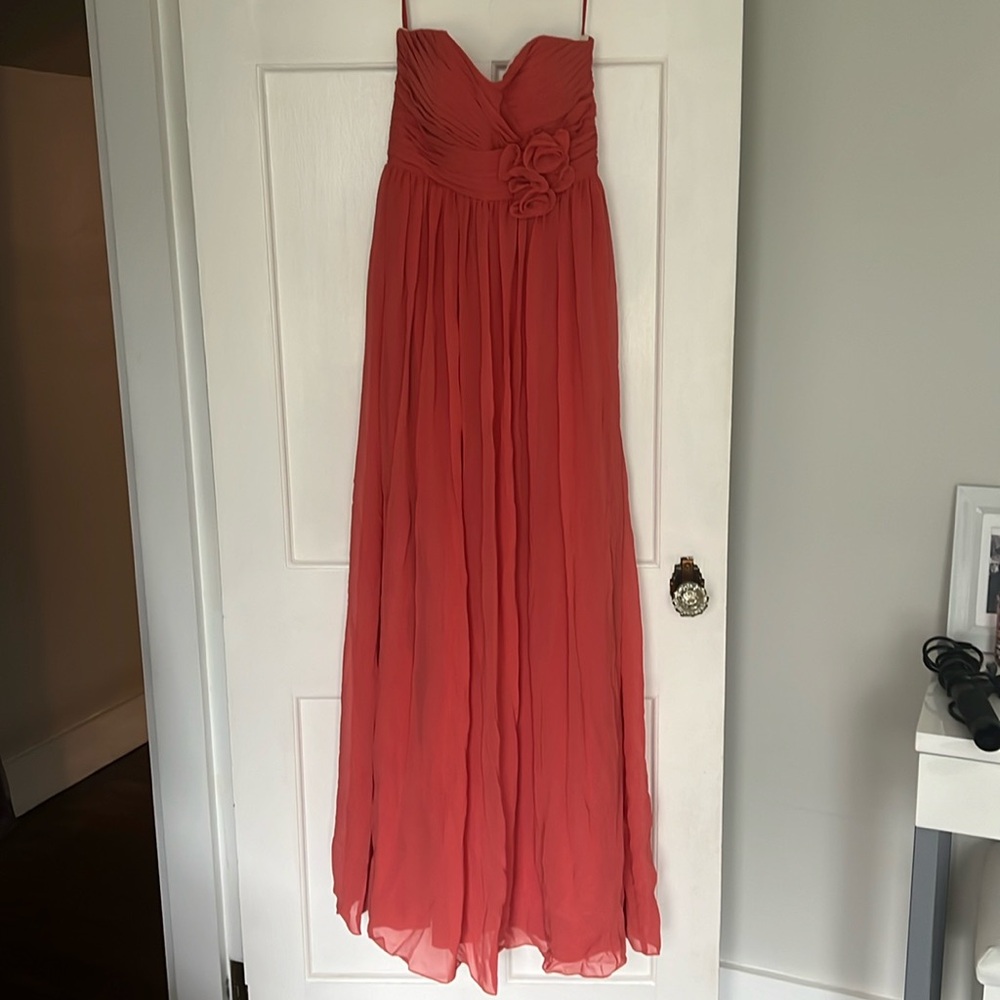 Bridesmaids dress size 4. Coral